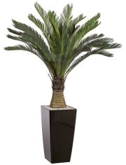Kunstpflanze Cycaspalme, im Kunststofftopf, H: 130 cm