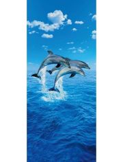 Türtapeten »Three Dolphins«, 2-teilig, 86x200cm