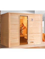 Sauna Bergen Gr.4, 248x198x204 cm, ohne Ofen, Glastr