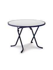 Gartentisch »Primo«, Stahl/Kunststoff, klappbar, Ø 100 cm, blau