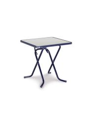 Gartentisch »Primo«, Stahl/Kunststoff, klappbar, 67x67 cm, blau