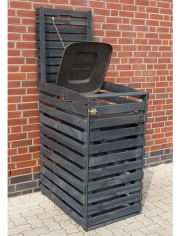 Mülltonnenbox, für 1x120 l aus Holz, B/T/H: 68/63/111 cm