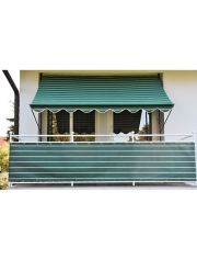 Balkonsichtschutz, Meterware, grün-weiß gestreift