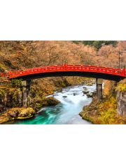 Fototapete Nikko Sacred Shinkyo Bridge, BlueBack, 7 Bahnen, 350 x 260 cm
