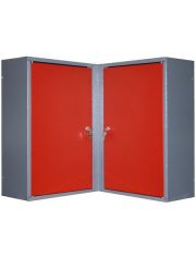 Eck-Hängeschrank »2 Türen, 4 Einlegeböden, in rot«