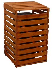 Mülltonnenbox, für 1x240 l aus Holz, B/T/H: 67/90/122 cm
