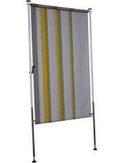 Balkonsichtschutz Nr. 600, gelb/grau gestreift, in 2 Breiten