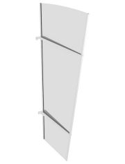 Seitenteile für Vordächer »XLW Edelstahl«, BxH: 85x167 cm, weiß/transparent