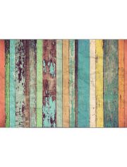 Vliestapete Colored Wooden Wall, 366x254cm, 8-teilig