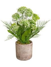 Kunstpflanze Alliumbusch, im Keramiktopf, Hhe 55 cm, creme