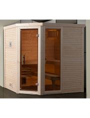 Sauna Cubilis Eck Gr.2, 198x198x204 cm, ohne Ofen, inkl. Aufbau