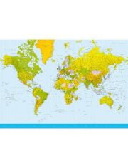 Fototapete Map of the World, 8-teilig, 366x254 cm