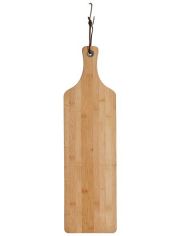 Schneide-/Servierbrett Bamboo mit Griff, schmal, Breite 57 cm