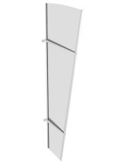 Seitenteile für Vordächer »LW Edelstahl«, BxH: 62x167 cm, weiß/transparent