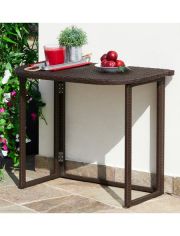 Gartentisch »Rattan«, Polyrattan, klappbar, 90x50 cm, braun