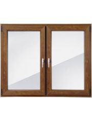 Kunststoff-Fenster »Classic 420«, BxH: 150x120 cm, eichefarben-dunkel, zweiflügelig