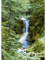 Fototapete Waterfall in Spring, 4-teilig, 183x254 cm