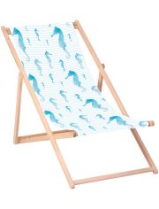 Liegestuhl Seepferdchen-Blau, 120 x 60 cm