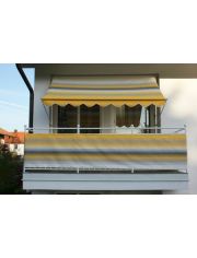 Balkonsichtschutz, Meterware, gelb-grau gestreift