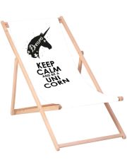 Liegestuhl Keep calm and be a unicorn, 120 x 60 cm