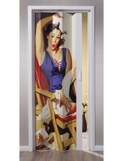 Kunststoff-Falttr St. Tropez, BxH: 88,5x202 cm, Wei mit Motivdruck