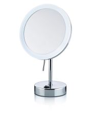 Spiegel / Kosmetikspiegel / Standspiegel »Sabina« Durchmesser 20 cm, mit Beleuchtung