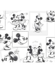 Fototapete Mickey and Minnie Sketch